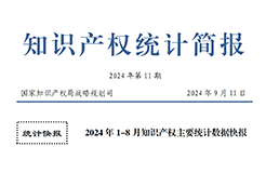 2024年1-8月專利、商標(biāo)、地理標(biāo)志等知識產(chǎn)權(quán)主要統(tǒng)計數(shù)據(jù) | 附數(shù)據(jù)詳情