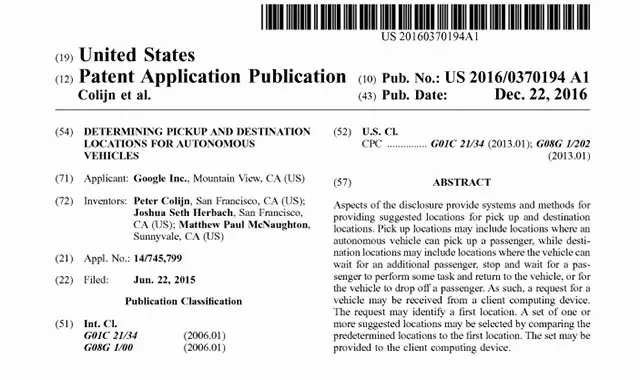 Google 這項(xiàng)自動(dòng)駕駛的新專利，可能會(huì)讓 Uber 瑟瑟發(fā)抖