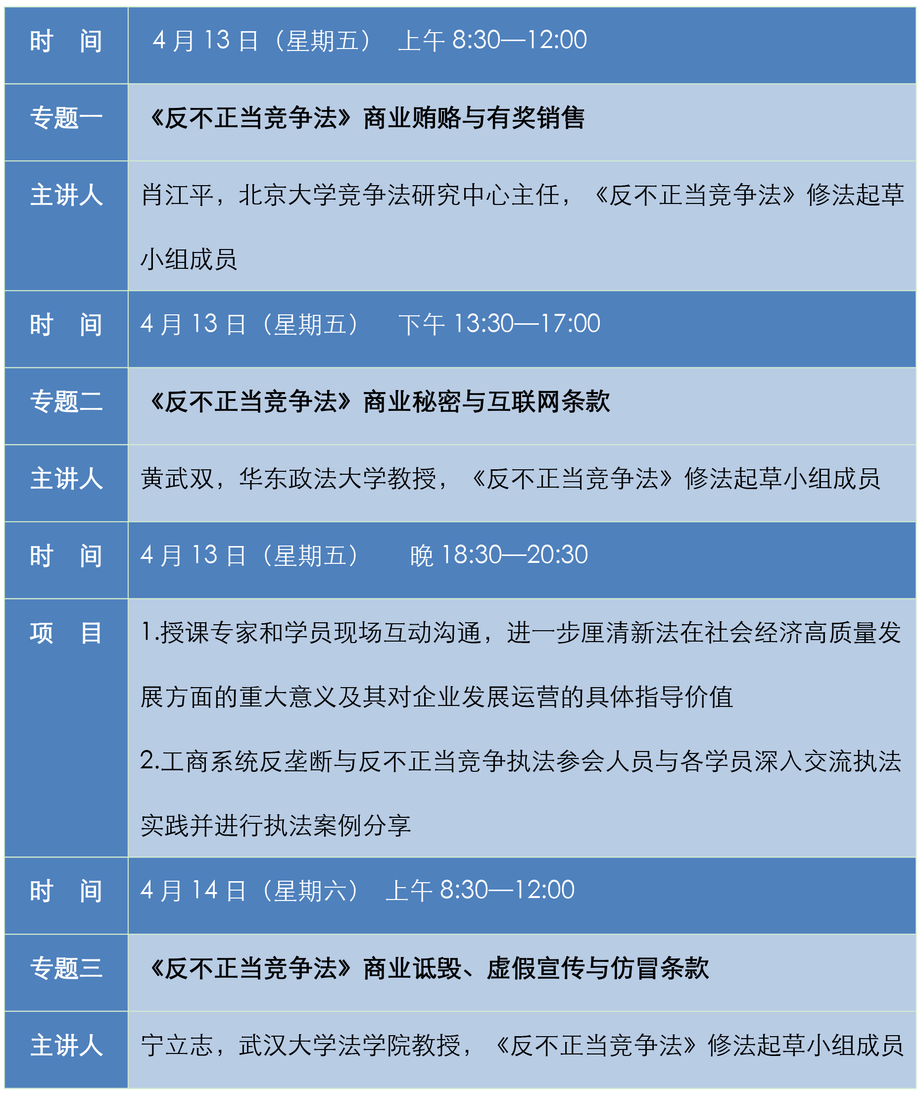 “權威解讀  溯本正源”-《反不正當競爭法》法律實務高級研修班招生通知