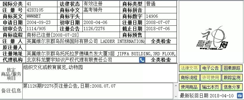 與高考有關的「趣味」商標！