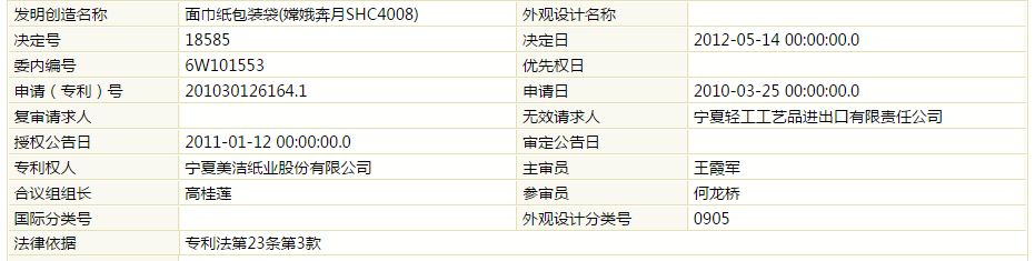 這個(gè)專利因俯視圖“嫦娥奔月”與在先商標(biāo)權(quán)沖突被宣告無效！