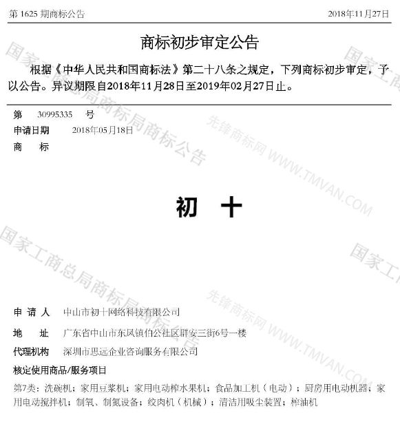 “吾沒想稻；糕手云集”等商標公告中有意思的商標