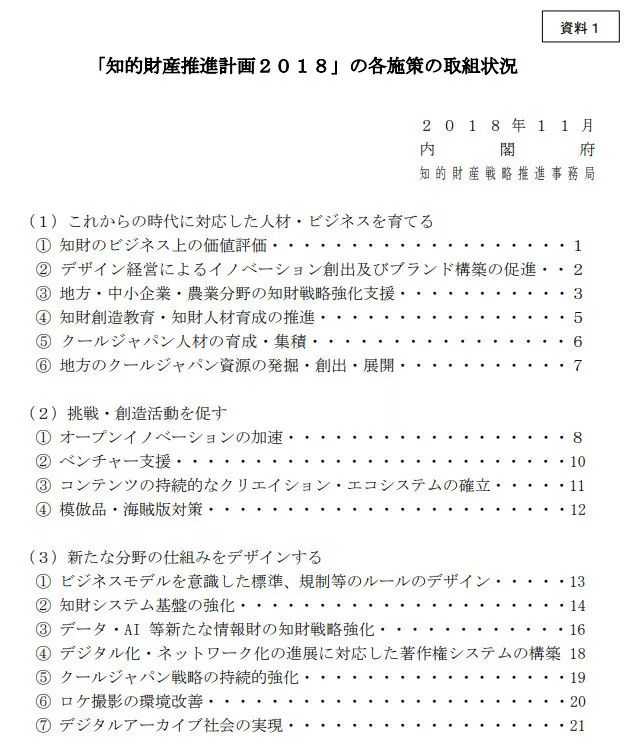 一文讀懂日本《2018年知識(shí)產(chǎn)權(quán)推進(jìn)計(jì)劃》政策實(shí)施狀況報(bào)告