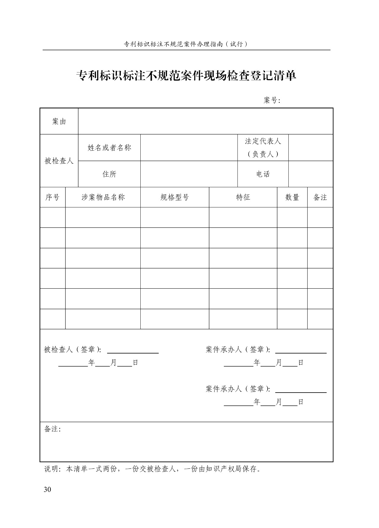 《專利標識標注不規(guī)范案件辦理指南（試行）》全文