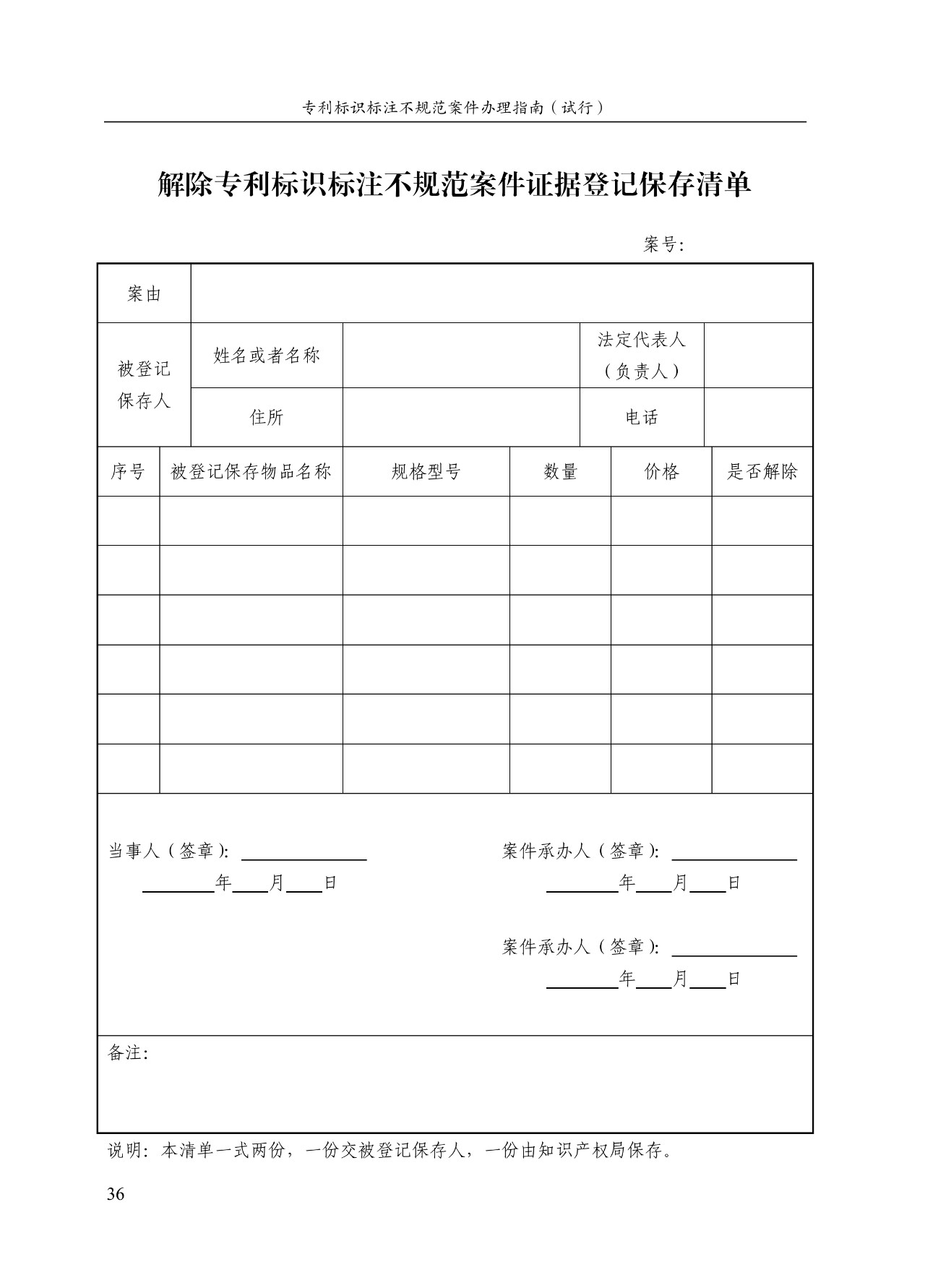 《專利標識標注不規(guī)范案件辦理指南（試行）》全文