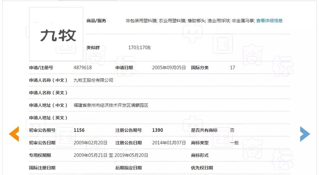 這件“九牧”商標(biāo)因連續(xù)三年不使用被撤銷