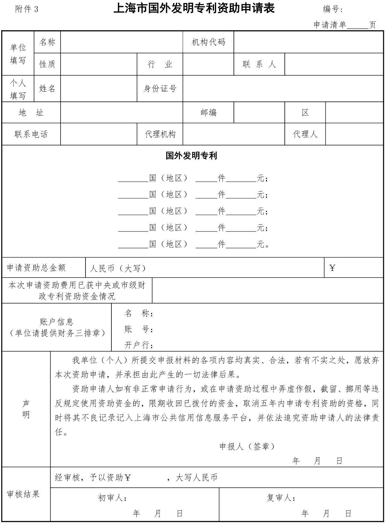 2019.7.1日起施行新《上海市專利一般資助申請(qǐng)指南》（全文）