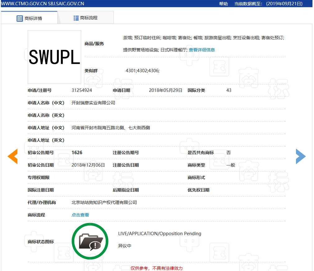 西南政法大學SWUPL商標被搶注？