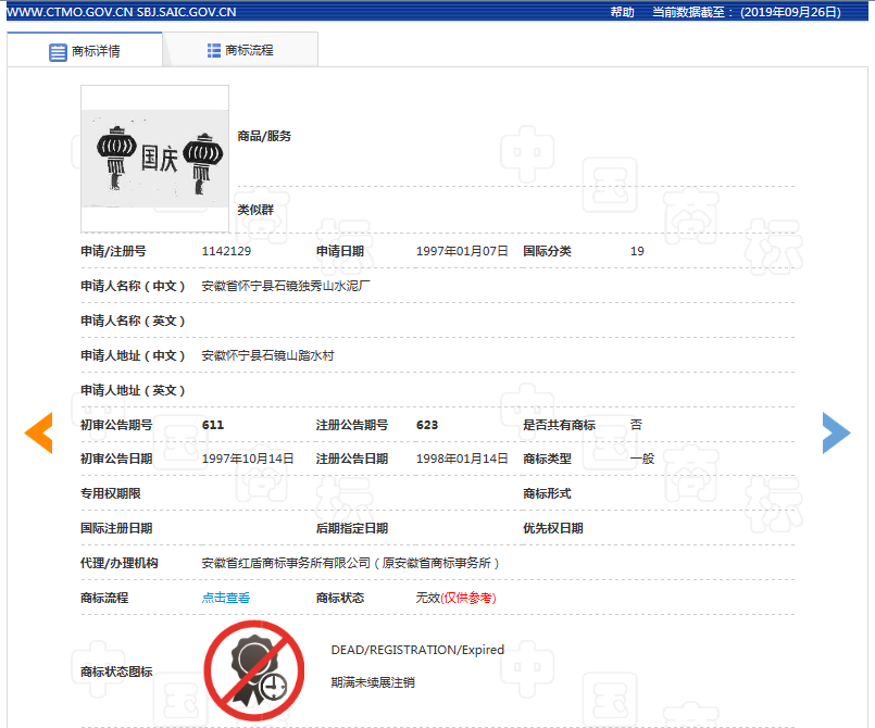 56件關于“國慶”字樣的商標申請記錄，它們最后都怎樣了？