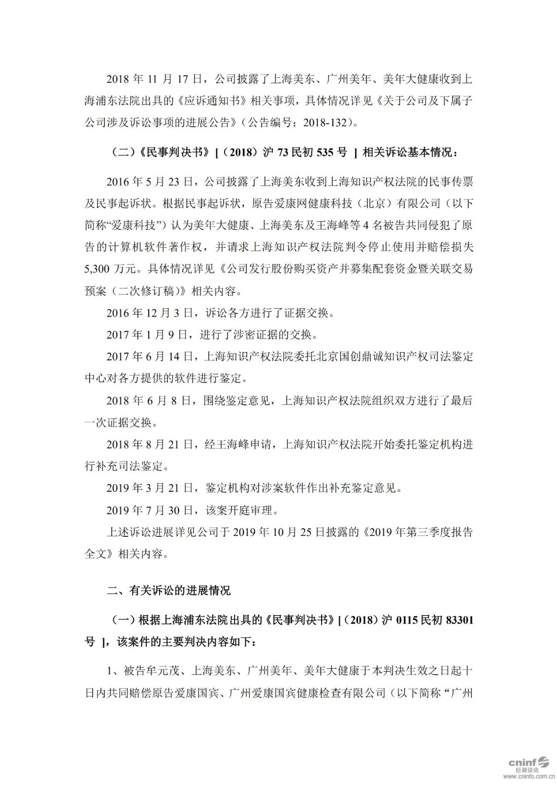 美年健康與愛康國賓商業(yè)秘密、計(jì)算機(jī)軟件著作權(quán)案一審宣判