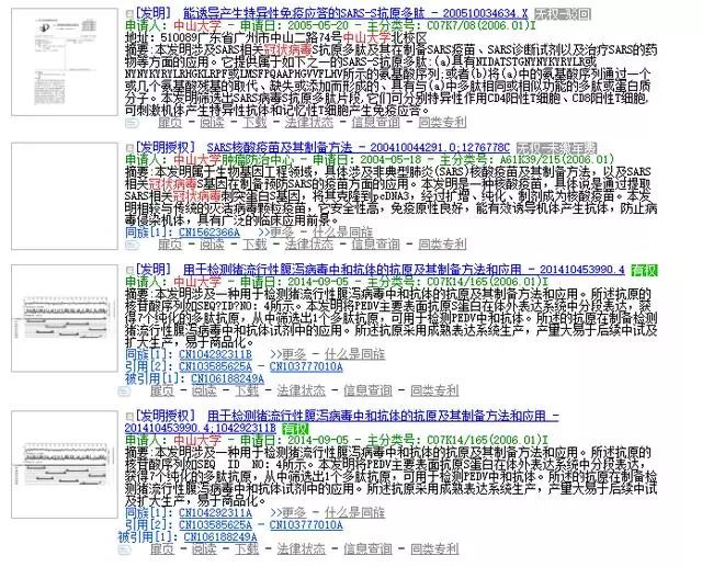 復旦大學、廈門大學、浙江大學、中山大學關于冠狀病毒專利情況