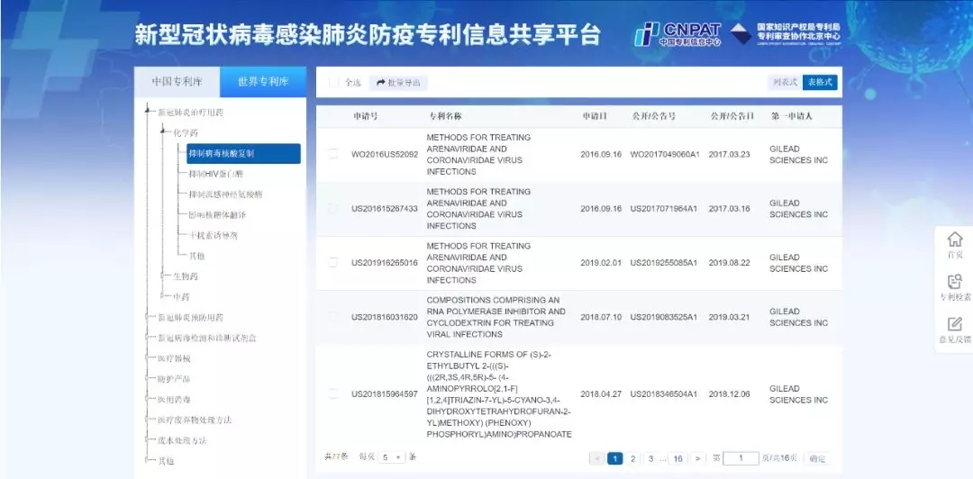 剛剛！新型冠狀病毒感染肺炎防疫專利信息共享平臺正式上線