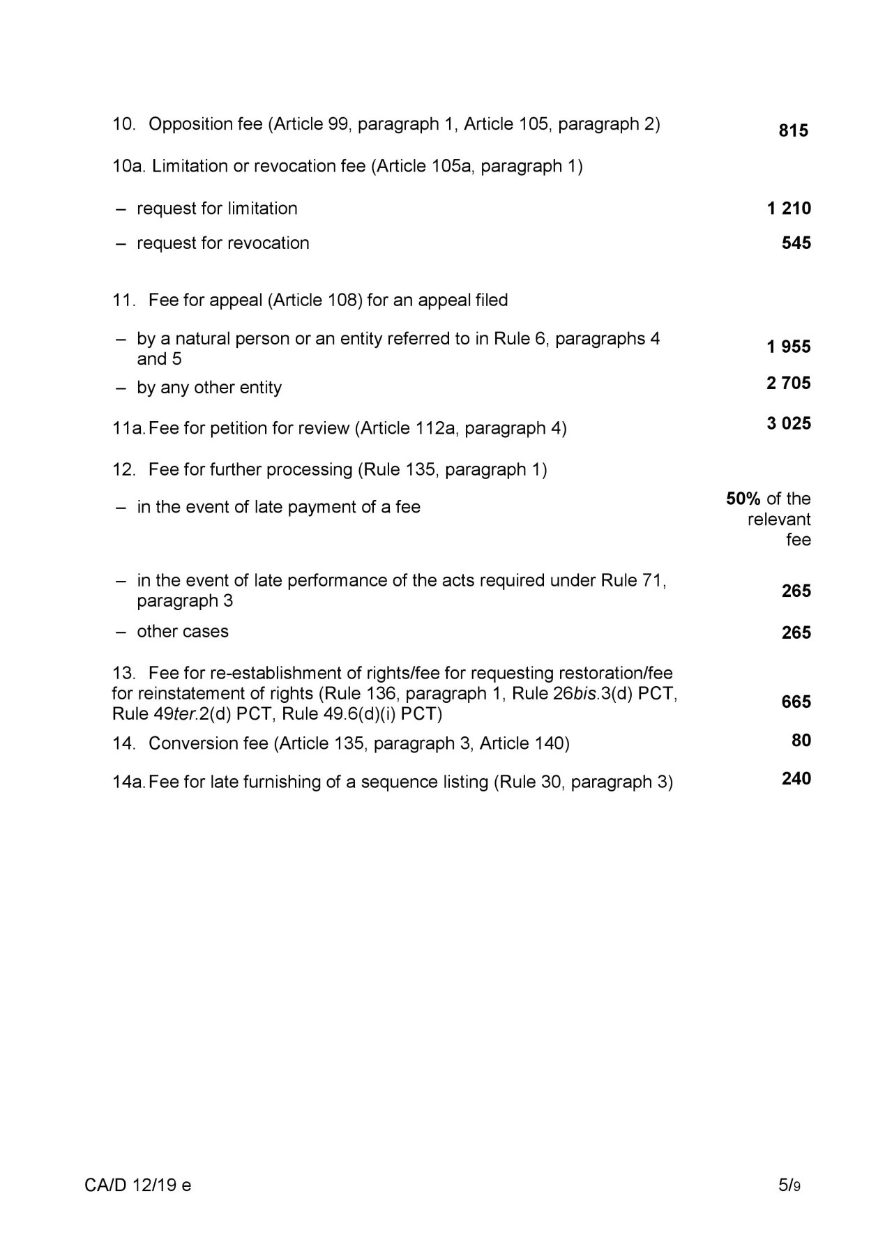 歐洲專利局自2020年4月1日起實施新的收費標準