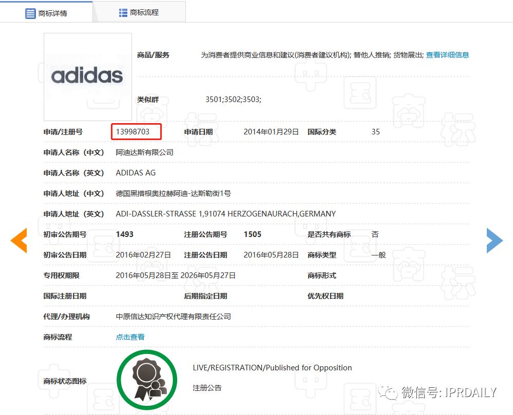 肖像商標(biāo)被駁回！帶有adidas商標(biāo)的衣服惹了禍