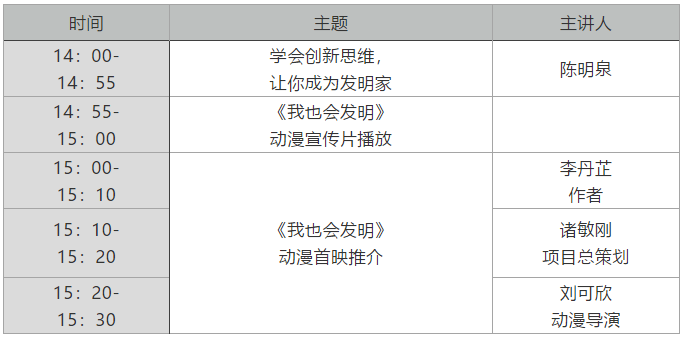 周二下午14:00直播！留住孩子的想象力——《我也會(huì)發(fā)明》動(dòng)漫首映推介！