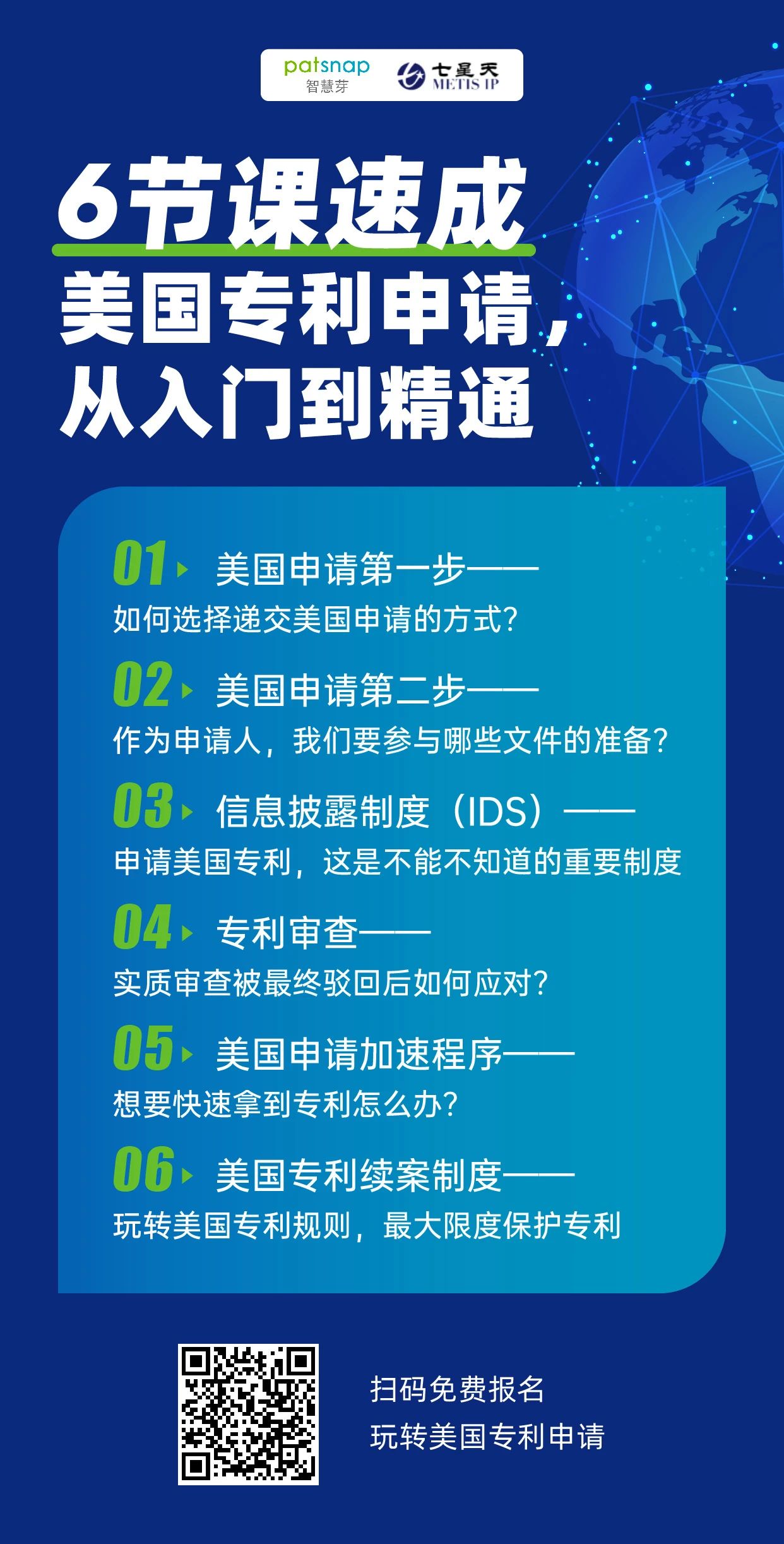 6節(jié)課速成美國專利申請，從入門到精通！