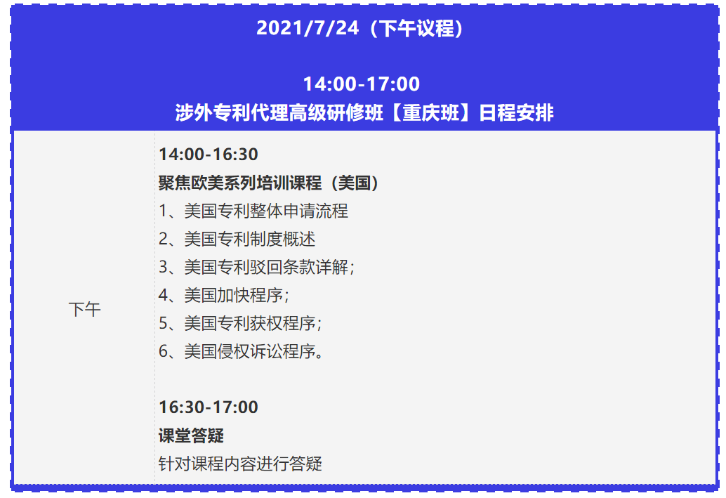 證書(shū)公布！2021年「涉外專利代理高級(jí)研修班【重慶站】」來(lái)啦！