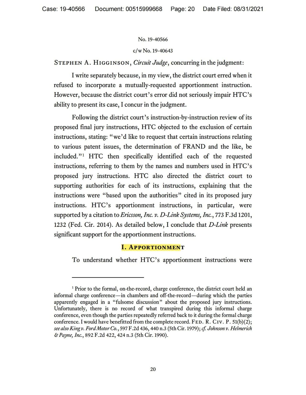 美國(guó)第五巡回上訴法院二審判決認(rèn)定愛立信符合FRAND承諾