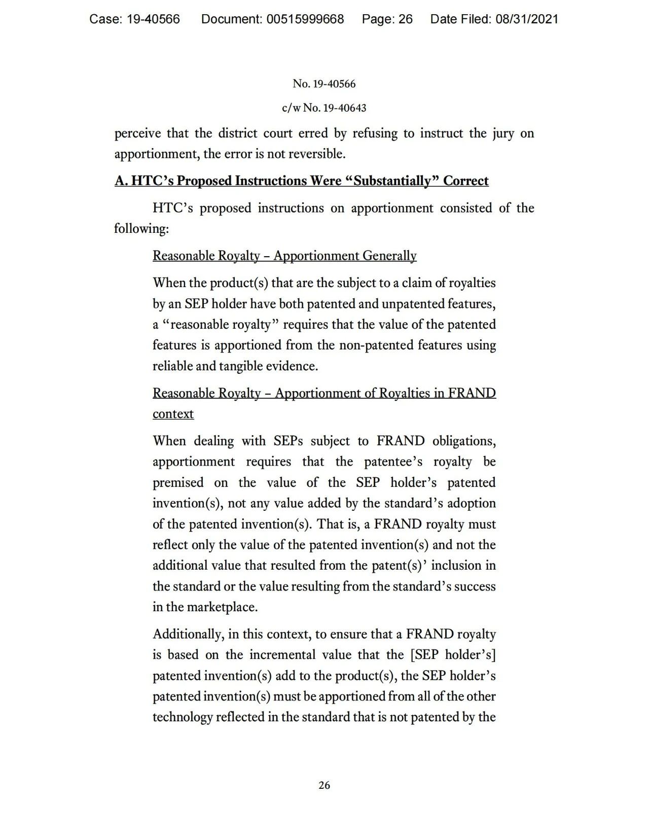 美國(guó)第五巡回上訴法院二審判決認(rèn)定愛立信符合FRAND承諾