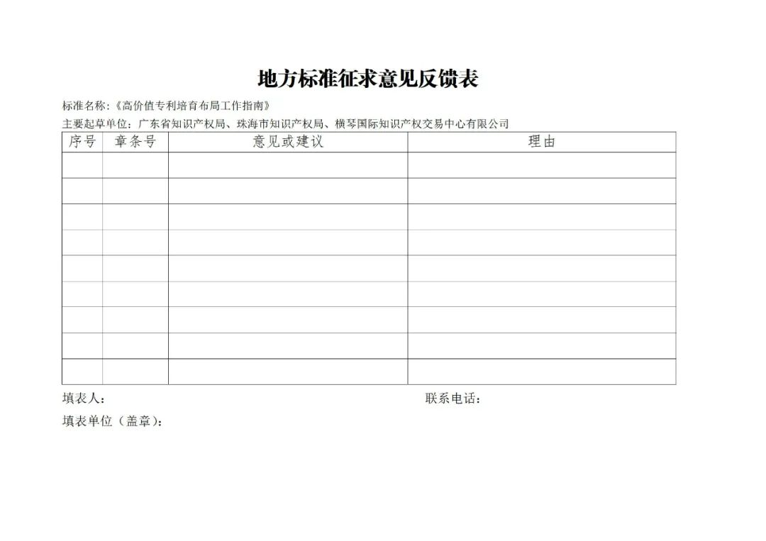 《高價(jià)值專利培育布局工作指南 （征求意見稿）》全文發(fā)布！