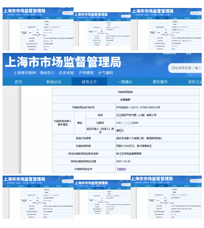 一知識產(chǎn)權(quán)代理公司與6家公司合謀注冊公司以便大量不以使用為目的申請注冊商標(biāo)并交易被罰近19萬！