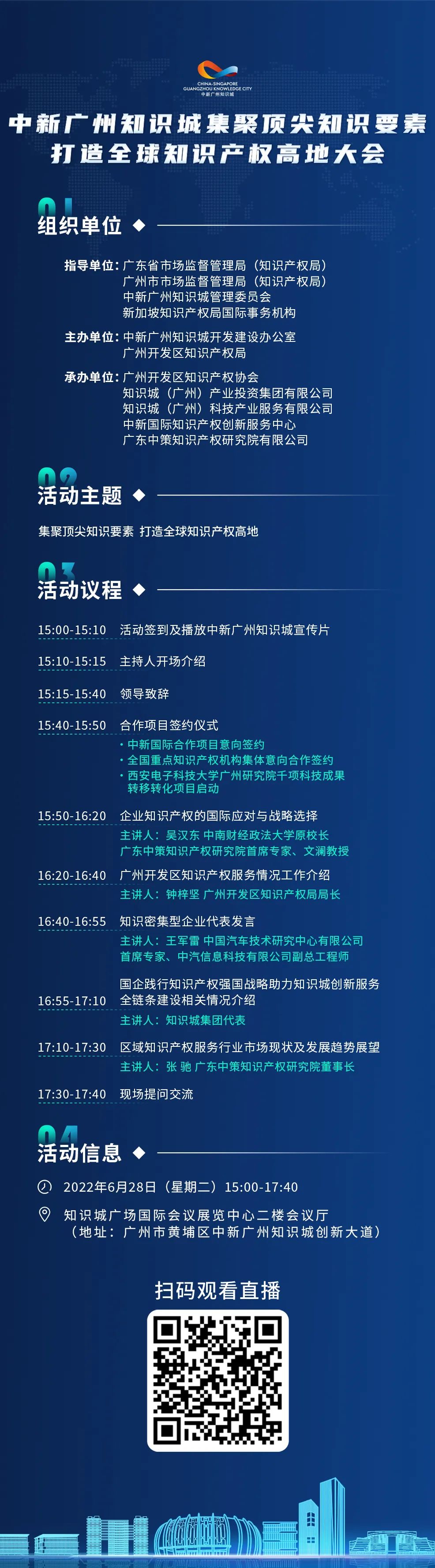 下周二15:00直播！2022年中新廣州知識(shí)城集聚頂尖知識(shí)要素打造全球知識(shí)產(chǎn)權(quán)高地大會(huì)邀您觀看