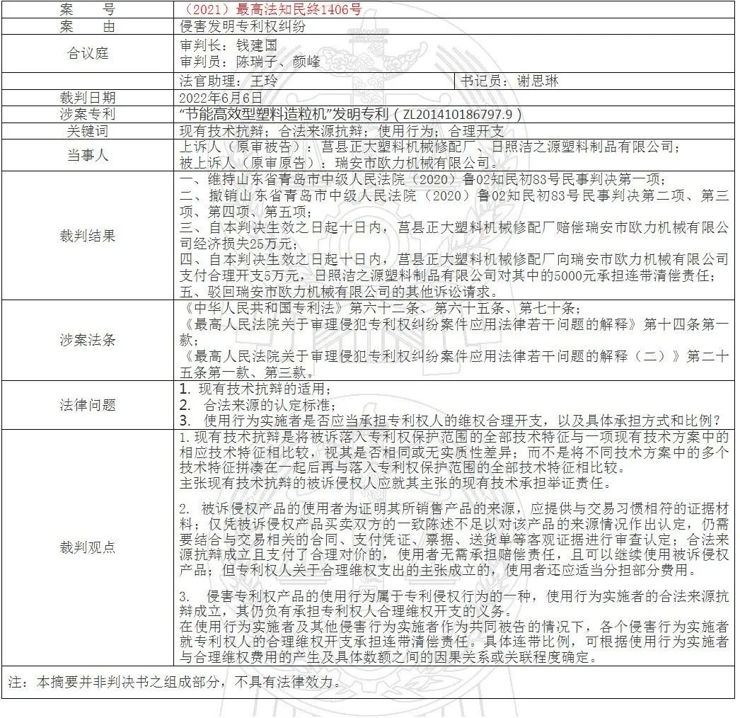 合法來源抗辯成立可視情判令使用者負(fù)擔(dān)維權(quán)合理開支