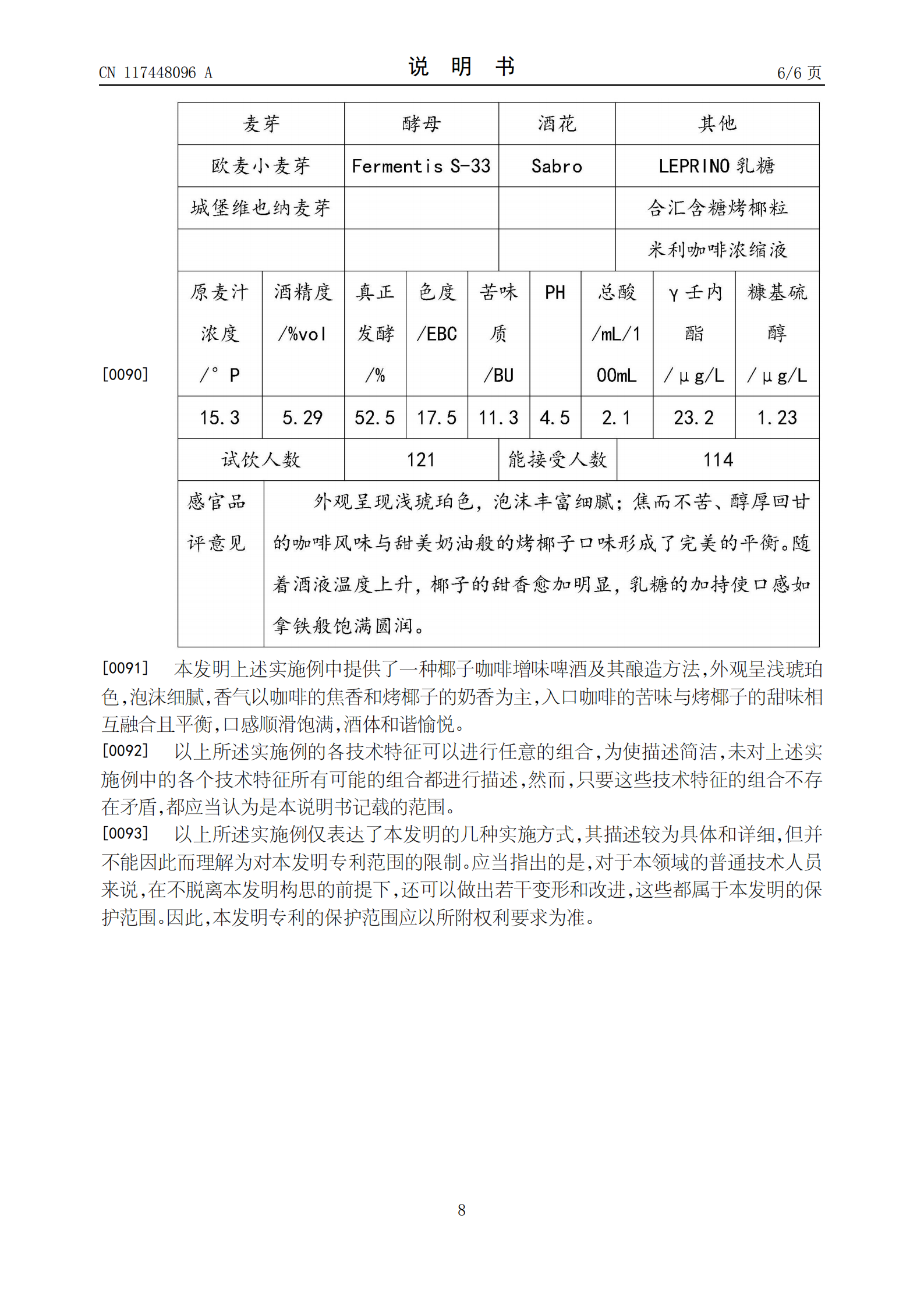 椰子咖啡增味啤酒！燕京啤酒一種椰子咖啡增味啤酒及其釀造方法專利實質審查生效