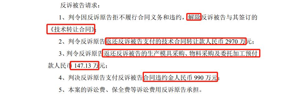 涉案金額近8000萬！因技術轉讓合同相互提起訴訟