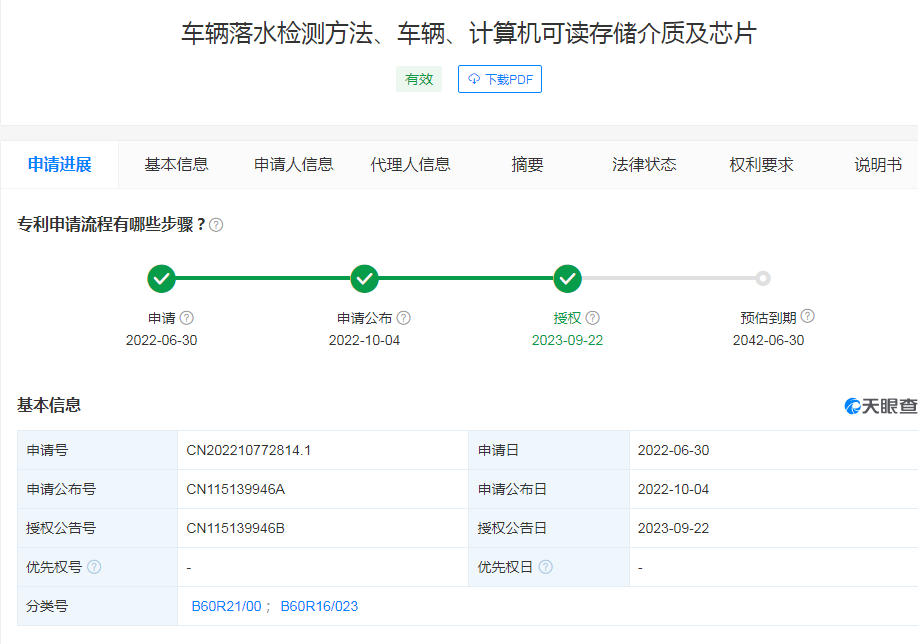 可預(yù)判車輛落水并發(fā)出信號！小米汽車新專利公布