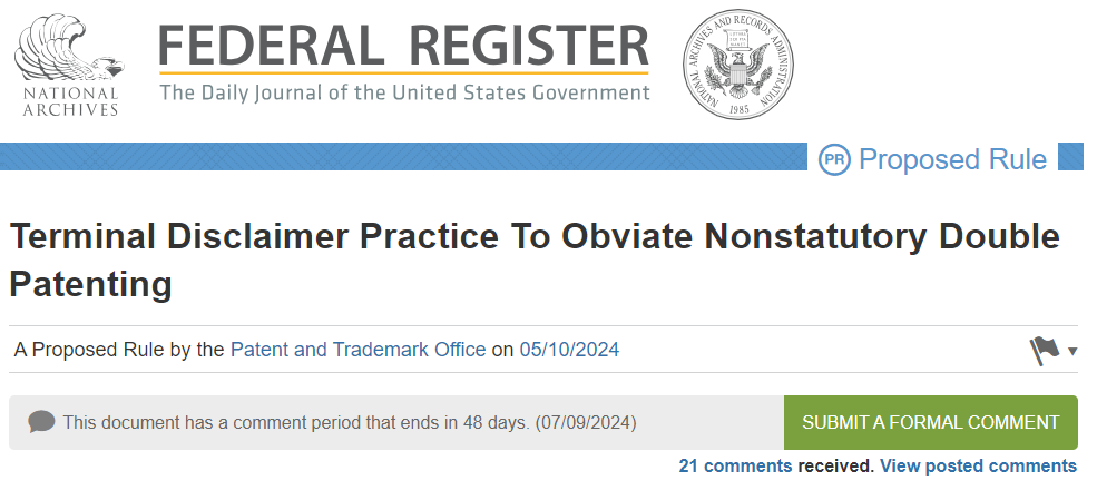 USPTO擬發(fā)布期末放棄（Terminal Disclaimer）新規(guī)，將顯著影響美國專利申請和保護策略