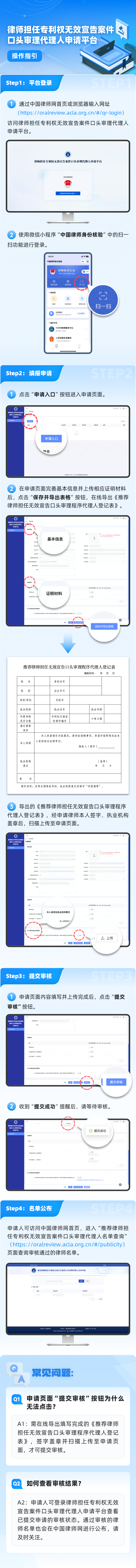 今日起！律師擔任專利權無效宣告案件口頭審理代理人申請平臺正式上線運行