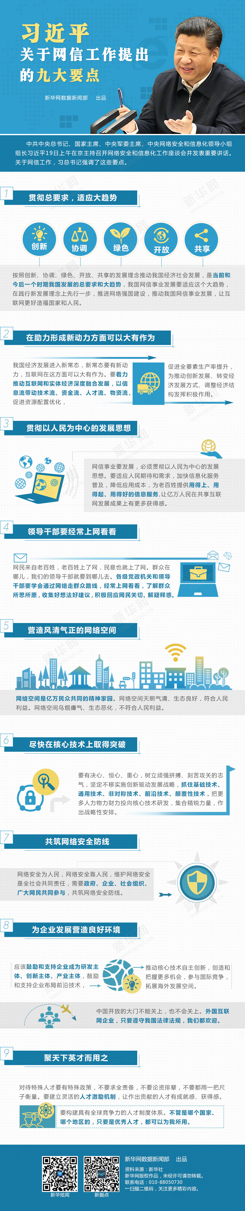 習(xí)近平關(guān)于網(wǎng)信工作提出的九大要點