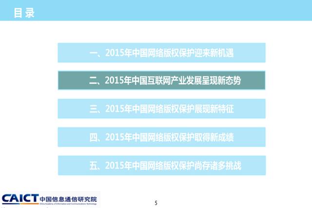 《2015年中國網絡版權保護年度報告》發(fā)布