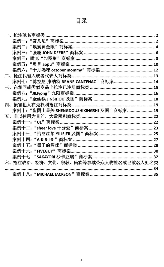 北知院發(fā)布18件規(guī)制商標(biāo)惡意注冊(cè)典型案例(更正版）