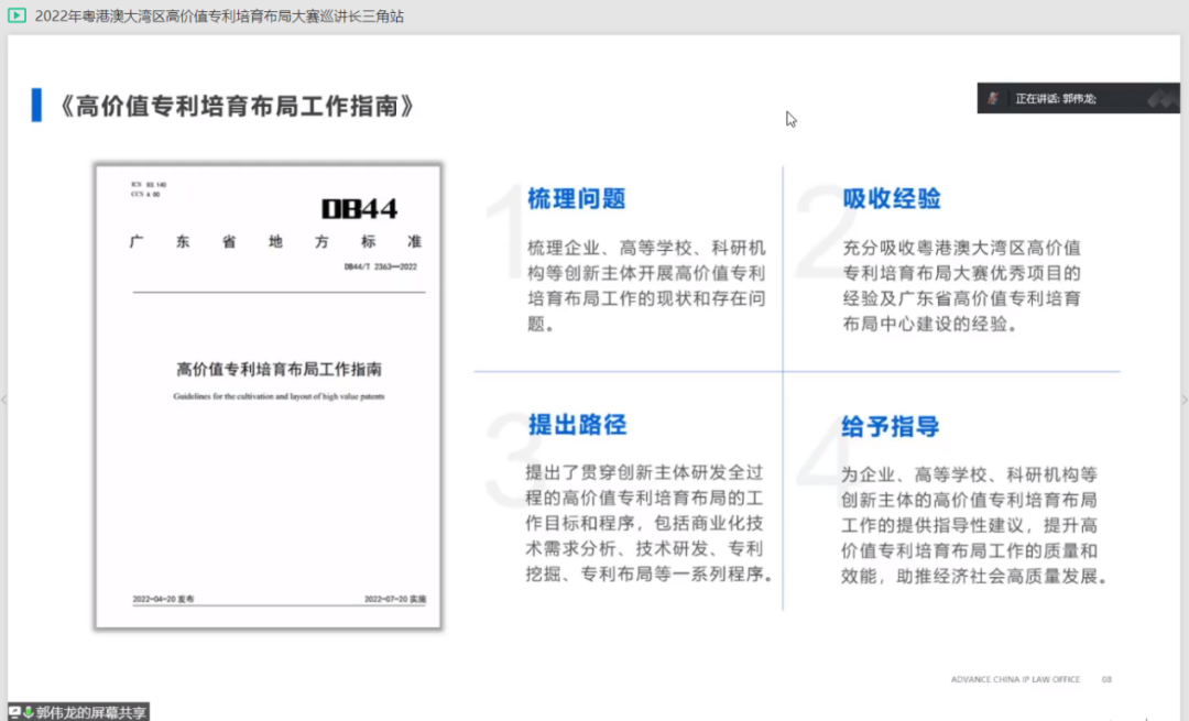 灣高賽走進(jìn)長三角，跨域聯(lián)動共助專利高質(zhì)量發(fā)展——2022年灣高賽長三角站線上巡講圓滿舉辦！