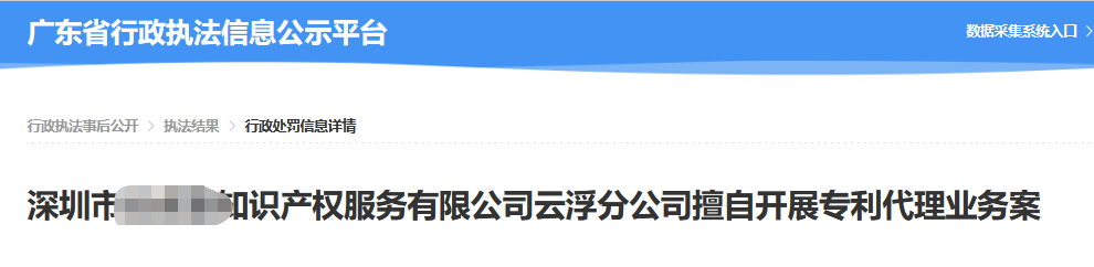 兩家機構(gòu)因擅自開展專利代理業(yè)務(wù)被罰近38萬！  ?