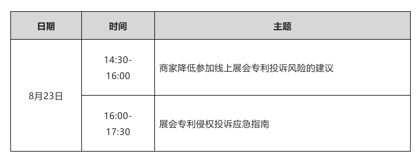 寫下你的留今日14:30直播！廣交會知識產(chǎn)權保護能力提升系列培訓班（四）邀您參加